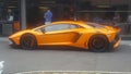 Orange lamborghini Royalty Free Stock Photo