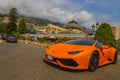 An Orange Lamborghini Royalty Free Stock Photo