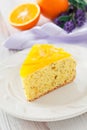 Orange and lavender cake Royalty Free Stock Photo