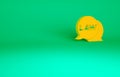 Orange Law icon isolated on green background. Minimalism concept. 3d illustration 3D render Royalty Free Stock Photo