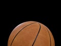 Basketball close-up on black background Royalty Free Stock Photo