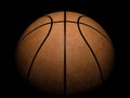 Basketball close-up on black background Royalty Free Stock Photo