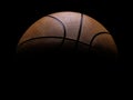 Basketball close-up on black background Royalty Free Stock Photo