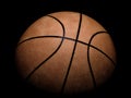 Basketball close-up on black background Royalty Free Stock Photo