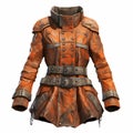 Hyper Realistic Orange Armored Military Jacket For Game