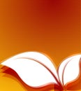 Orange leaves autumn wave design Royalty Free Stock Photo