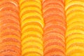 Orange and lemon candy slices as background Royalty Free Stock Photo