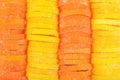 Orange and lemon candy slices as background Royalty Free Stock Photo