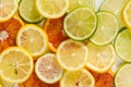 Orange, lemon, lime slices Royalty Free Stock Photo