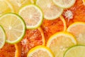 Orange, lemon, lime slices Royalty Free Stock Photo