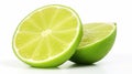 Orange, lemon, lime. Slices isolated on white background. Generative Ai Royalty Free Stock Photo