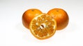 Orange lemon and slice isolated on a white background with clipping path Royalty Free Stock Photo