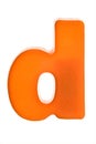 Orange letter d