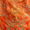 orange Li brocade generative AI Royalty Free Stock Photo