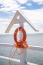 Orange life buoy Royalty Free Stock Photo