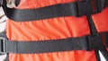 Orange life safety jacket