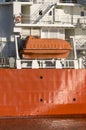 Orange lifeboat Royalty Free Stock Photo