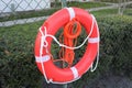 Orange Lifesaving Ring Buoy Royalty Free Stock Photo