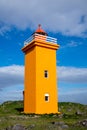 Orange lighthouse in Iceland