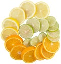 Orange, Lime And Lemon Fruit Slices X Royalty Free Stock Photo