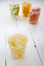 Orange lime lemon and grapefruit drink Royalty Free Stock Photo