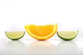 Orange and lime slices Royalty Free Stock Photo