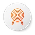 Orange line Target icon isolated on white background. Dart board sign. Archery board icon. Dartboard sign. Business goal Royalty Free Stock Photo