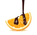 orange and liquid chocolate Royalty Free Stock Photo