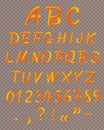 Orange Liquid Neon Font Icon Set
