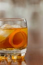 Orange liquor on the rocks Royalty Free Stock Photo