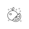 Orange lobule citrus icon. Simple line, outline vector of grocery icons for ui and ux, website or mobile application