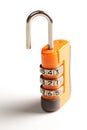 Orange lock Royalty Free Stock Photo