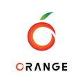 Orange logo icon Vector illustration Royalty Free Stock Photo