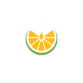 Orange logo icon Vector illustration Royalty Free Stock Photo