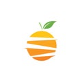 Orange logo icon Vector illustration Royalty Free Stock Photo