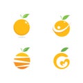 Orange logo icon Vector illustration Royalty Free Stock Photo