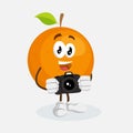 Orange Logo mascot with camera pose