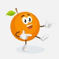 Orange Logo mascot Hi pose