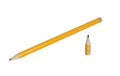 Orange long and short pencils Royalty Free Stock Photo