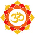 Orange Lotus Flower Mandala