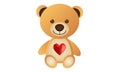 Orange Love bear Royalty Free Stock Photo