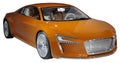 Orange luxury coupe isolated Royalty Free Stock Photo