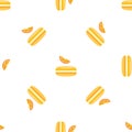 Orange macaron pattern seamless vector