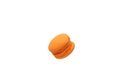 Orange macaroon isolated on white background