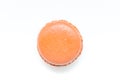 Orange Macaroon isolated on a white background.