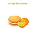 Orange macaroons cookie