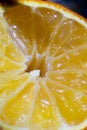 Orange, macro nature, detail, cut, shine, flesh, yellow, streaks, peel, fruit, natural, color, vitamin, nature, tropical, food Royalty Free Stock Photo