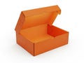 Orange mailing box isolated on white background Royalty Free Stock Photo