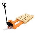 Orange manual hand hydraulic pallet truck