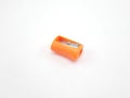 Orange manual hand operated pencil sharpener Royalty Free Stock Photo